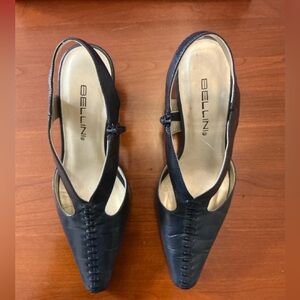 Bellini Navy Pointed Slingback Mules size 7